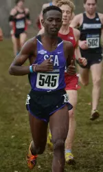 Mathenge took nearly nine seconds off the SFA record in the 3,000m on Saturday