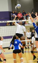 Jacque Allen struck for a match-high 15 kills on Saturday afternoon.