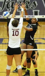 Justice Walker punched down a team-high 12 kills on Thursday night.