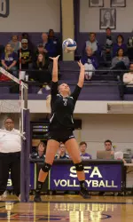 Shannon Connell and the rest of the SFA volleyball team take aim at the program's fifth SLC Tournament crown.