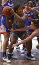 Freshman Kennedy Harris scored a career-high seven points on Friday night