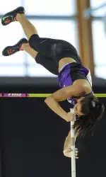 Demi Payne will battle Arkansas' Sandi Morris in round two of the best NCAA women's pole vaulters