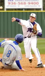 Lumberjacks recorded three double plays on the day against the Jackrabbits