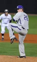 Jared Greene picked up his first win of the season in SFA's 8-7 victory over SDSU