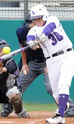 Brittany Lewis connected on a go-ahead three-run home run in extra innings against AMCC