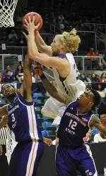 Jacob Parker notched his third double-double of the season, finishing with 15 points and 10 rebounds