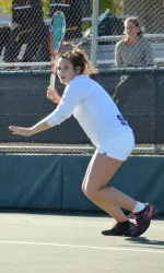 Julia Lorca won both singles matches in straight sets while helping guide a doubles victory against the Roadrunners