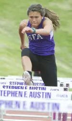 Madeline Kaufmann took fourth in the women's heptathlon on Wednesday at Rice