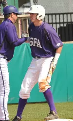 Kyle Thornell paced the Lumberjacks against A&M-Corpus Christi, going 3-for-4 with a pair of RBIs