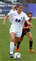 Newcomer Madison Hall scored a goal to help SFA beat Navarro on March 7 (photo credit: Randy Owens)
