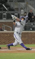 Conner Fikes blasted his first homerun of the season in SFA's 11-10 win over A&M-Corpus Christi