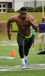 LB Collin Garrett ran an unofficial 4.70 40-yard dash at SFA's Pro Day