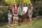 Seniors Brittney Matthew, Destiny Bragman, Porsha Roberts, Daylyn Harris and Tierany Henderson