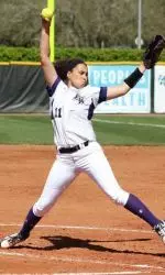 Freshman Callee Guffey picked up the win for SFA in game one on Saturday