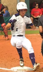 Heather Hollingsworth made a big time hustle play in the sixth inning of game two to keep an SFA rally alive