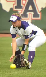 Centerfielder Lindsay Campbell hit an RBI triple for SFA in the sixth inning on Sunday