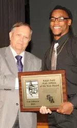 Football's Gus Johnson was named the 2015 Ralph Todd Male Athlete of the Year