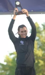 Demi Payne won the NCAA title with a jump of 15-5 on Thursday night