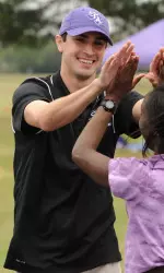 Cross country coach Cody Clark