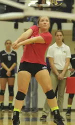 OJ Olson recorded 46 digs in two matches on Saturday in Auburn