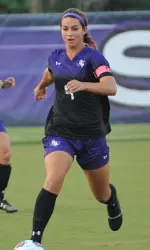 Rachel Owens scored in the fourth minute on Friday night to lead SFA to a 1-0 win