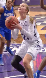 Stevi Parker notched her second double-double of the season on Saturday night