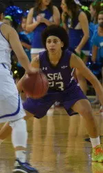 Senior Paulletta Powell finished with six points on Saturday afternoon