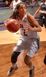 Taylor Ross notched her seventh 20-point game of the season in Saturday night's win at HBU