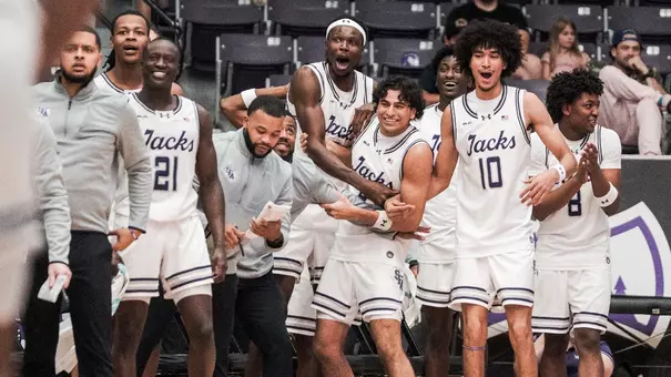 Bench celebration vs. Arkansas State (11-7-25)