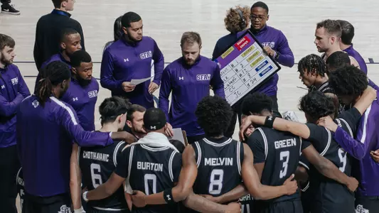 Timeout Huddle at Rice
