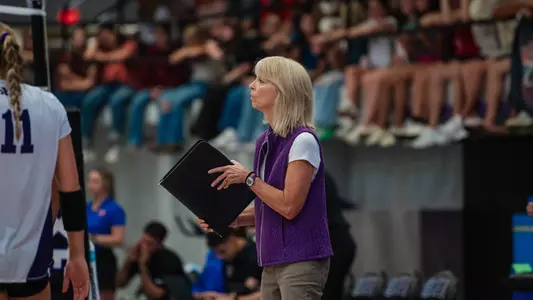 debbie coaching on the sidelines in shelton