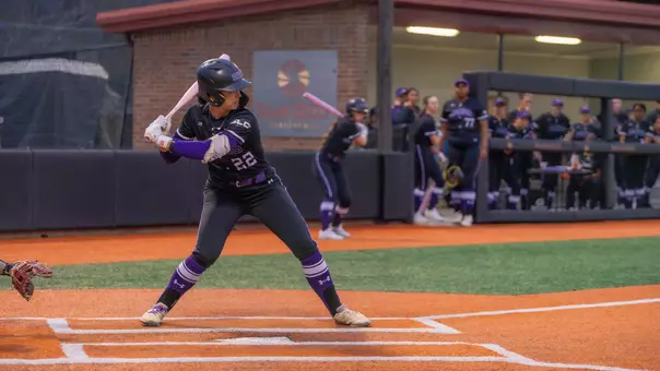 Malia Jones at the plate at ULM (2-10-26)