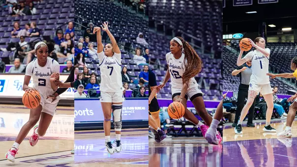 Aziyah Farrier, Lydia Cajuste, Kaylinn Kemp, and Myka Perry to represent SFA at USA Basketball 3X Showcase