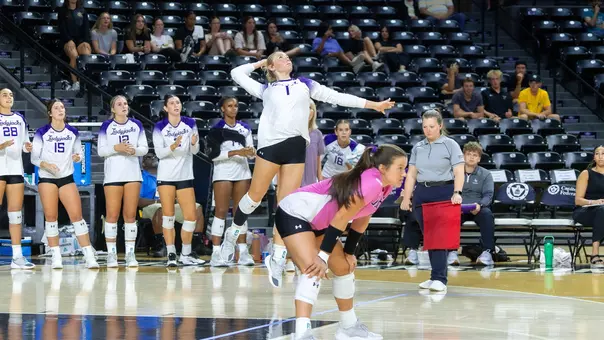 Aniston Collins serving at Wichita State (8.28.26)