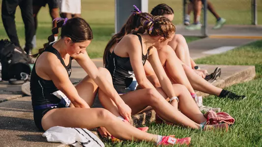 Women's Cross Country runners getting ready to race