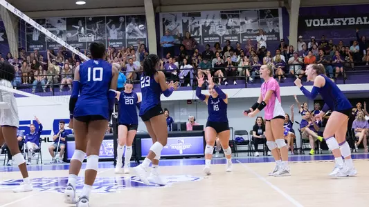 VB Team Celebrating after point vs LSU-NOLA (9.26.26)