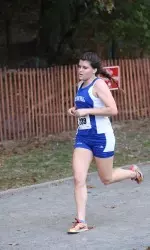 Sophomore Samantha Young scored for the first time in her career by finishing fifth on the team on Saturday