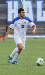 Senior Andrew LoManto scored the game-winner in overtime against Rider in 2012.