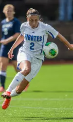 Senior Ashley Clarke tied the team-high with three shots at St. John's on Saturday night