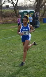 Senior Nyala Eddings wrapped up her career with a personal-best 5K time on Saturday