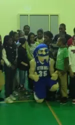 Seton Hall visits schools