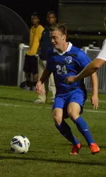 Christian Battistesa had a shot on goal against George Mason.