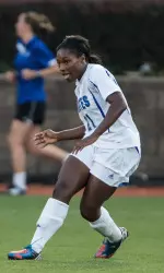 Freshman Cathy Chukuka has played all but nine of a possible 380 minutes in her first four collegiate matches