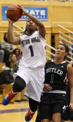 Sophomore Tabatha Richardson-Smith hit four 3-pointers and finished with 21 points on Saturday against Butler.