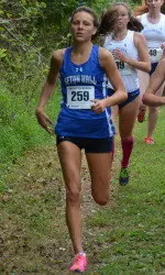 Freshman Chrstiana Rutkowski has finished in the top-six for The Hall in all five of its meets this fall.