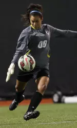 Sophomore Illissa Blackshear matched a career-high with eight saves against Creighton