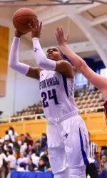 Bra'Shey Ali recorded her first double-double of the season with 16 points and 15 rebounds on Wednesday.