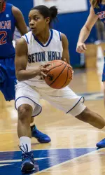 Graduate point guard Ka-Deidre Simmons and the Pirates host Philadelphia on Saturday.