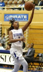 Tabatha Richardson-Smith tied the SHU single-game record of 38 points, knocking down six 3-pointers.