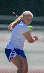 Junior Madison Shoemaker sealed the victory with her third-straight singles win
